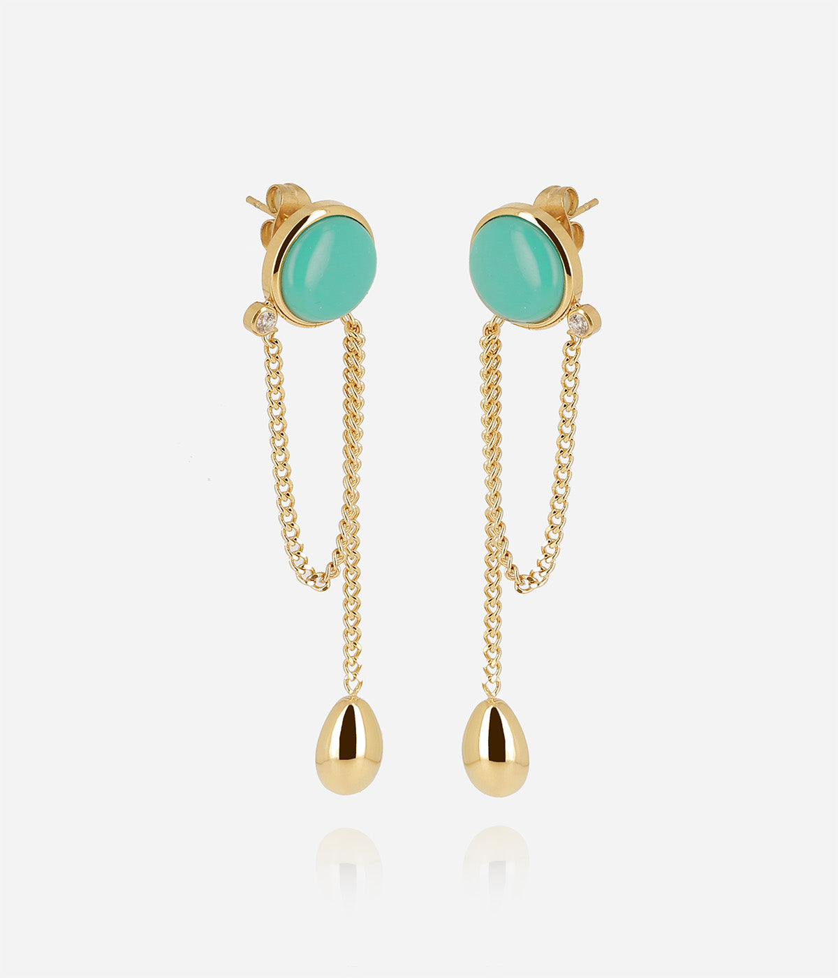Boucles d'oreilles Comète (Acier doré)