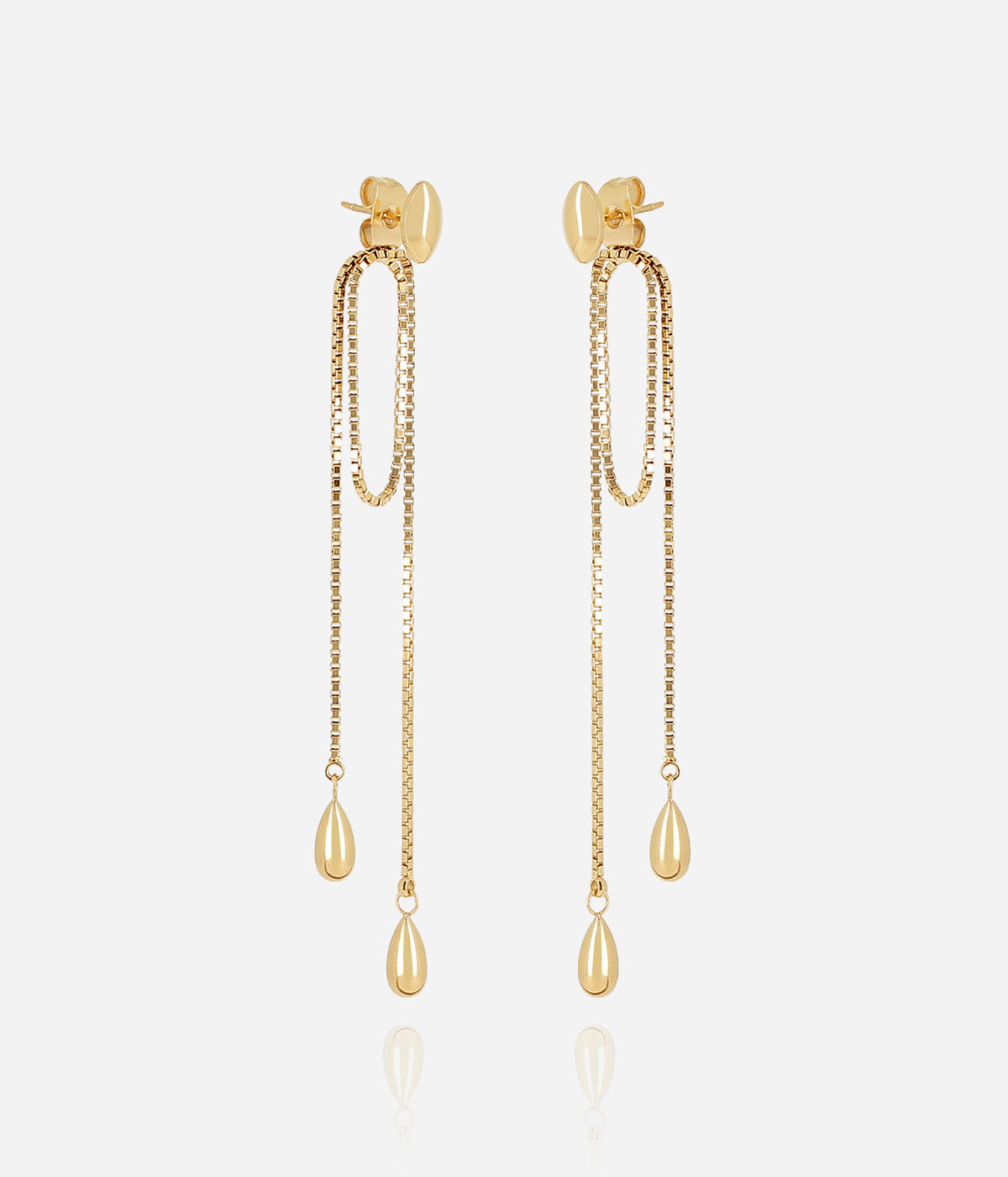 Boucles d'oreilles Aradeo (Acier doré)