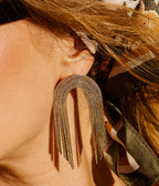 Boucles d'oreilles Giave (Acier doré)