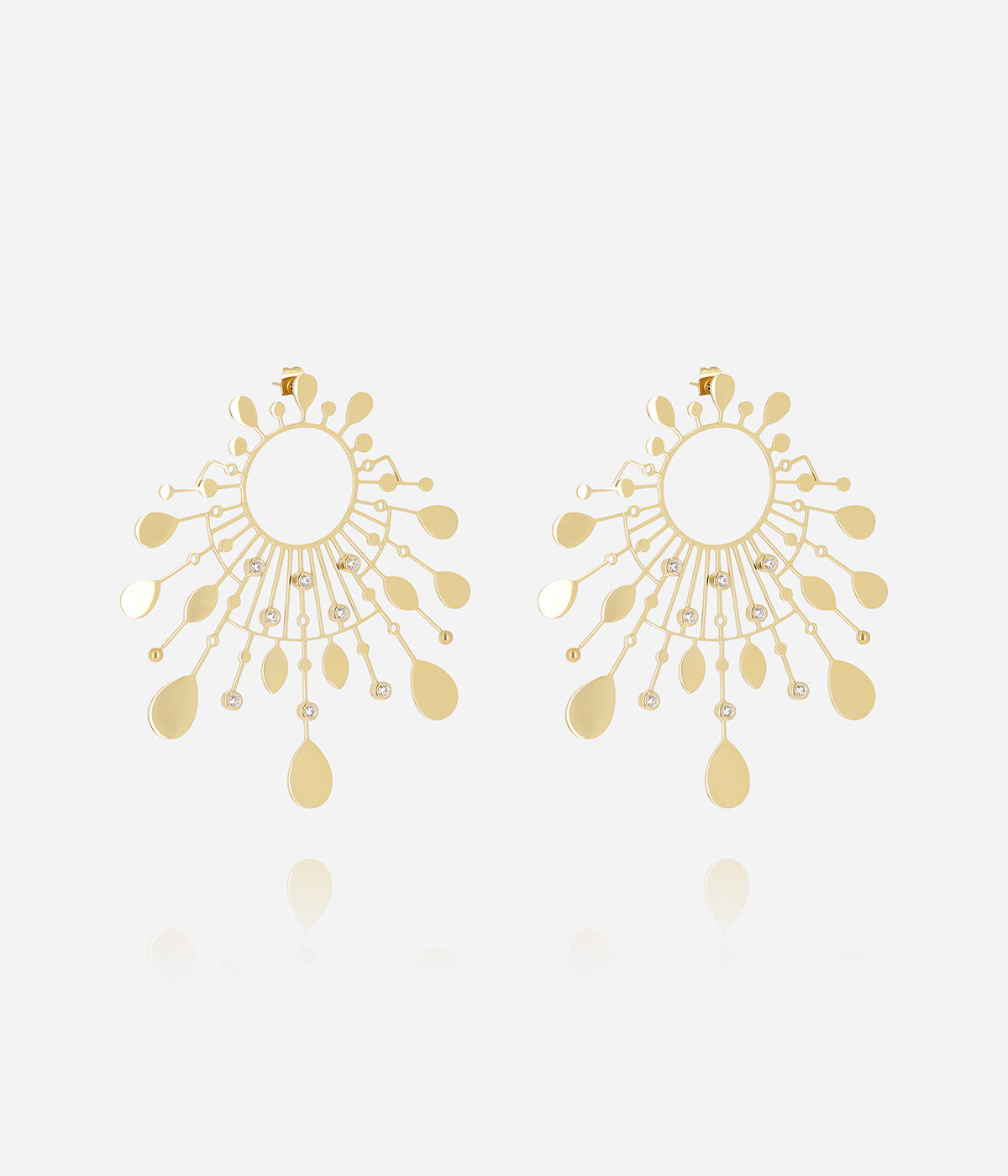 Boucles d'oreilles Nikka (Acier doré)
