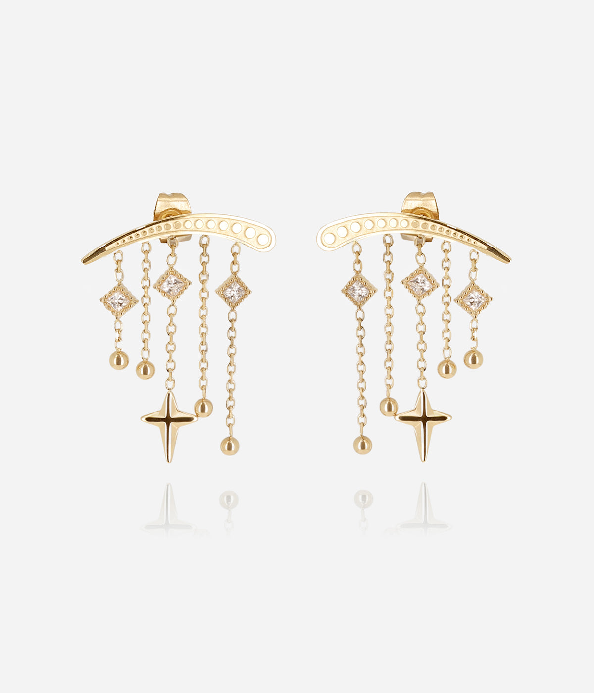 Boucles d'oreilles Cutro (Acier doré)