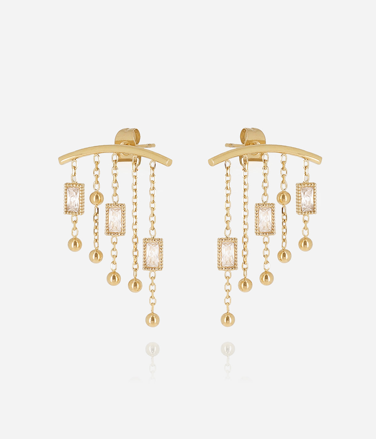 Boucles d'oreilles Siderno (Acier doré)