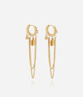 Boucles d'oreilles Penne (Acier doré)
