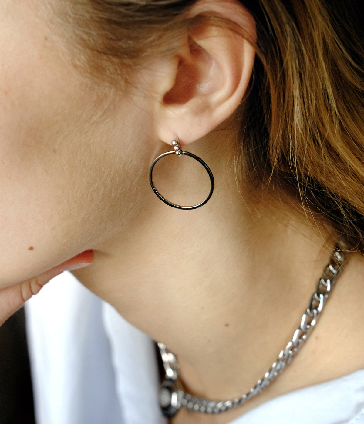 Boucles d'oreilles Mini Honoré (Acier)