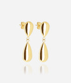 Boucles d'oreilles Gota (Acier doré)