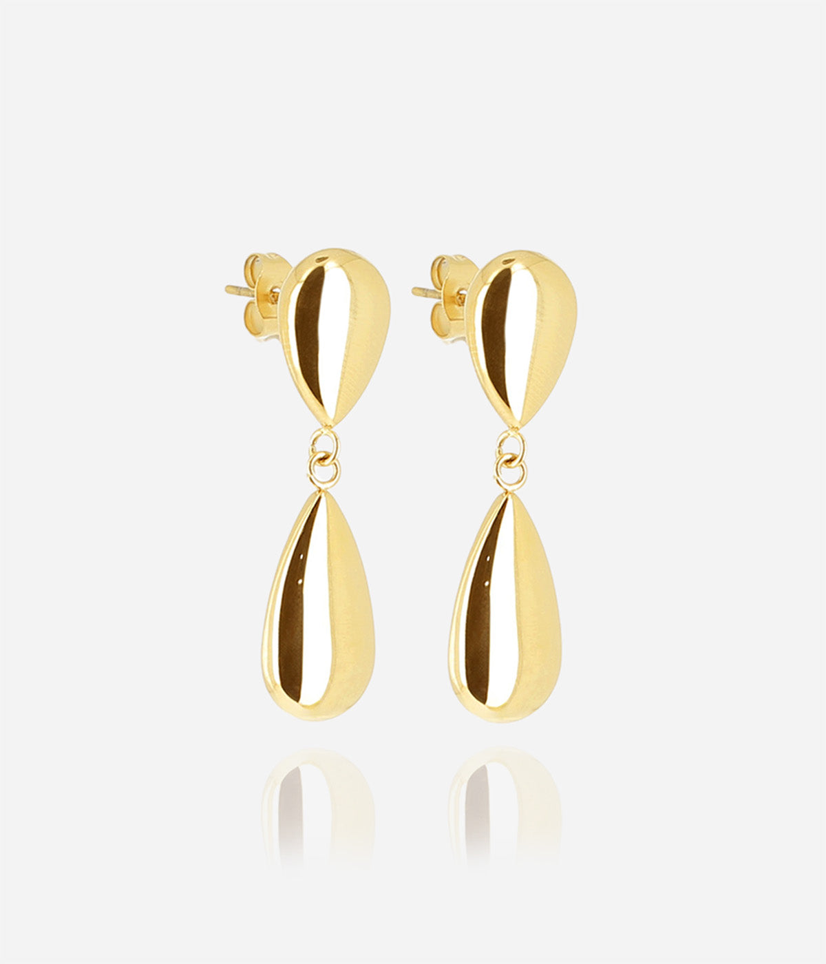 Boucles d'oreilles Gota (Acier doré)