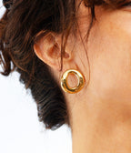 Boucles d'oreilles Cesira (Acier doré)