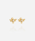 Boucles d'oreilles Abeja (Acier doré)