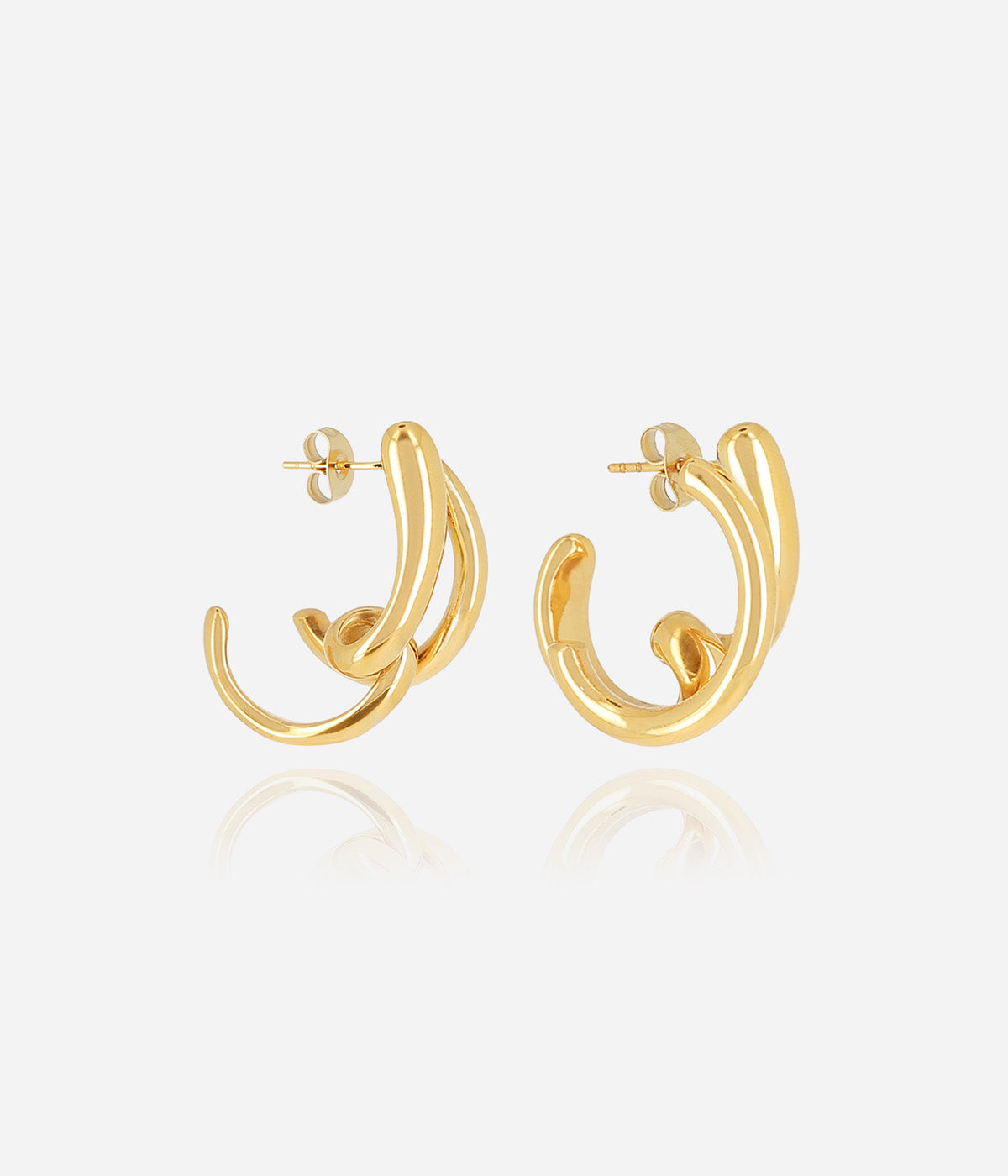 Boucles d'oreilles Giota (Acier doré)