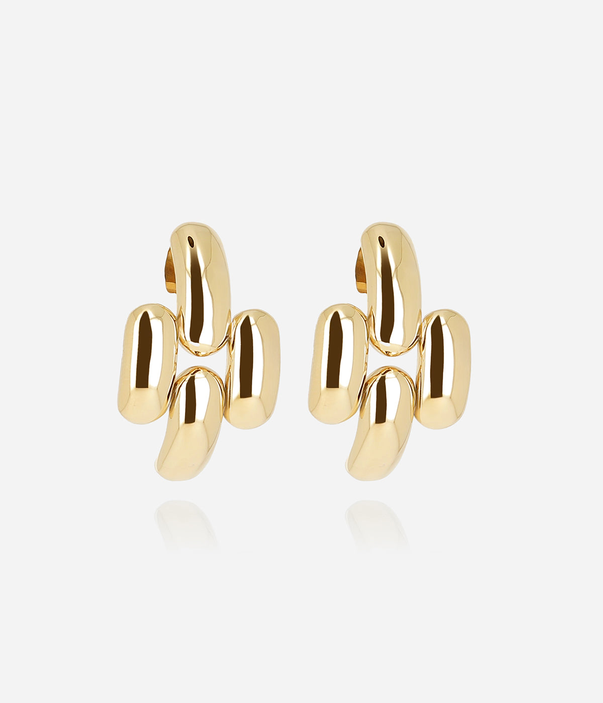 Boucles d'oreilles Runica (Acier doré)
