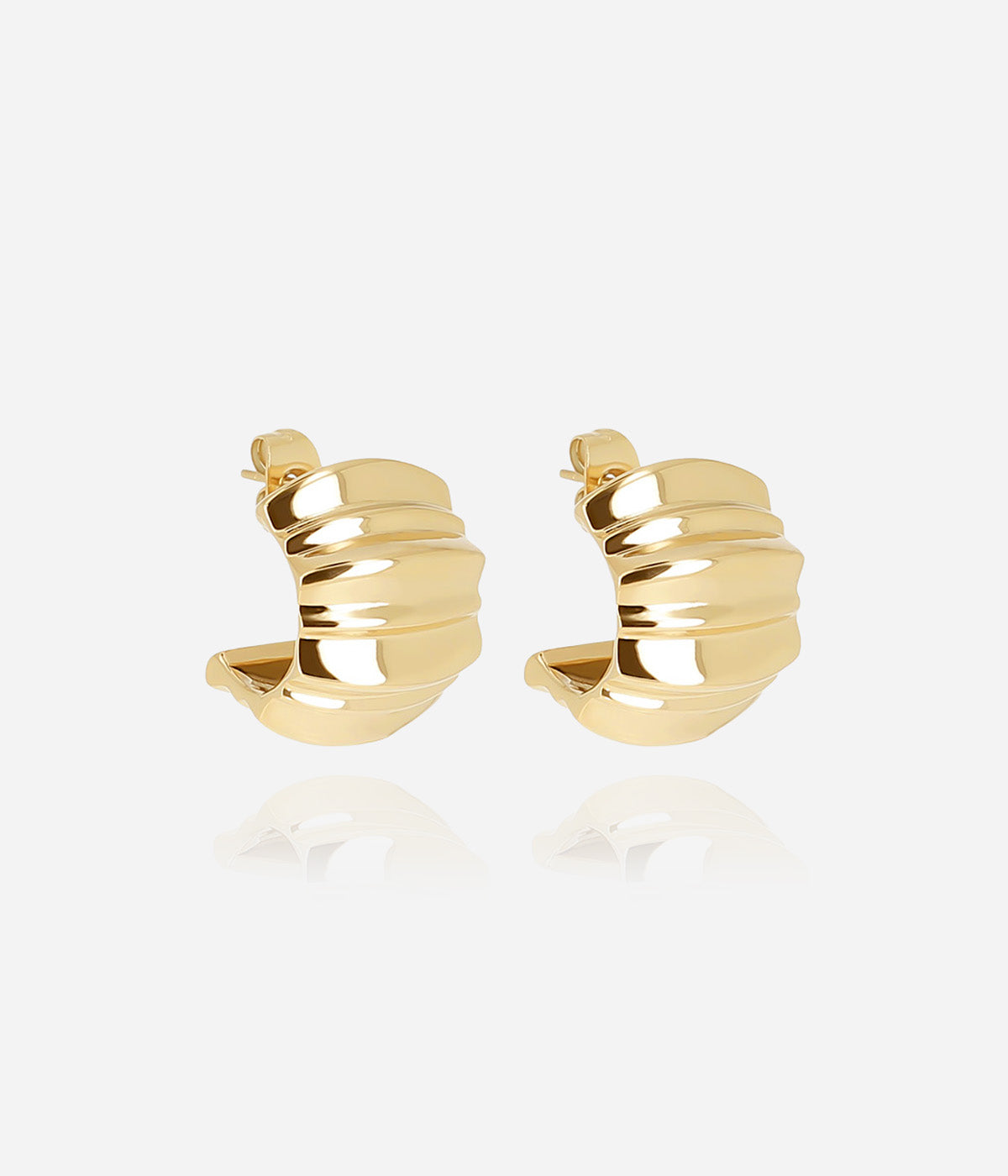 Boucles d'oreilles Eikon (Acier doré)