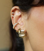 Boucles d'oreilles Eikon (Acier doré)