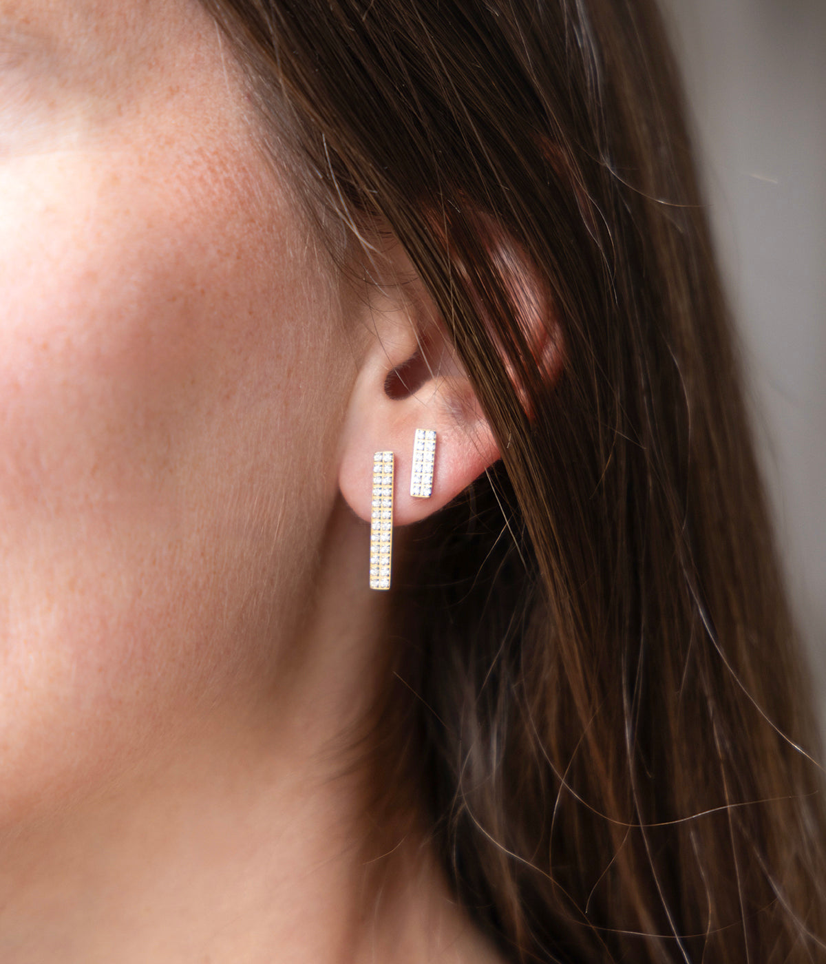Boucles d'oreilles Cinzia (Acier doré)
