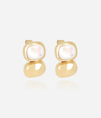 Boucles d'oreilles Aven (Acier doré)