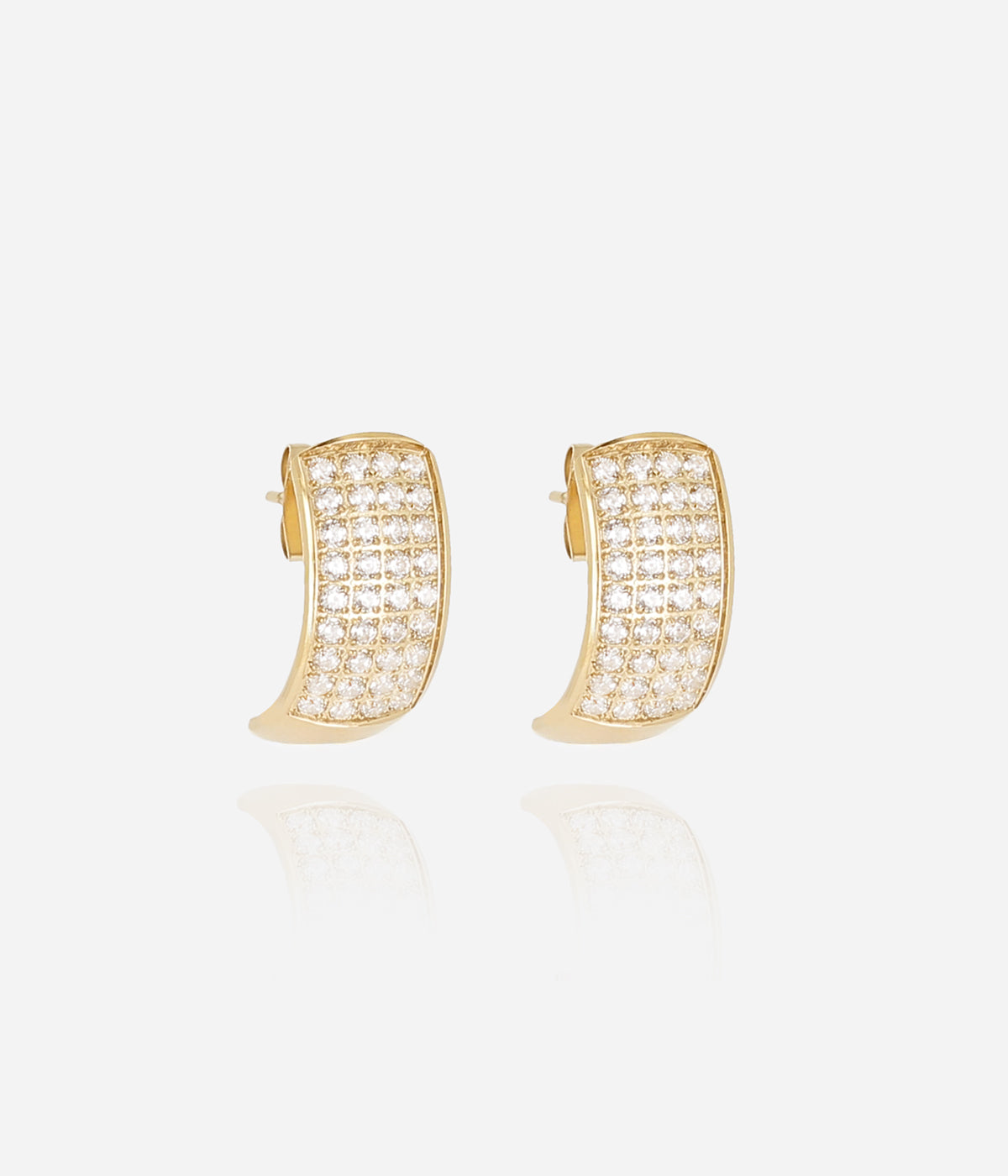Boucles d'oreilles Luméa (Acier doré)