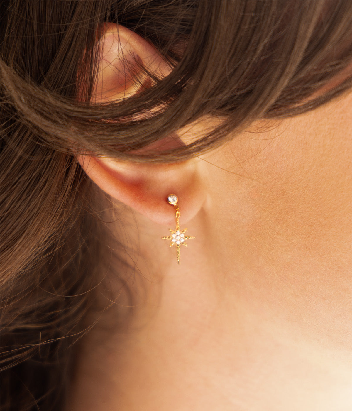 Boucles d'oreilles Dresden (Acier doré)