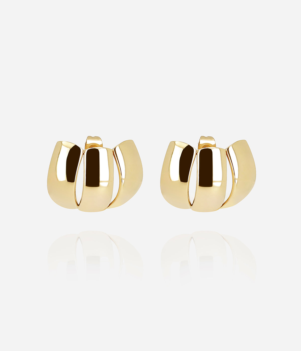 Boucles d'oreilles Aramaki (Acier doré)
