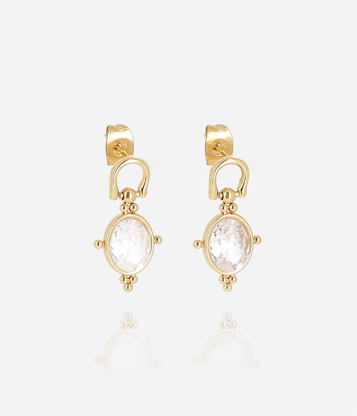 Boucles d'oreilles Nysa (Acier doré)