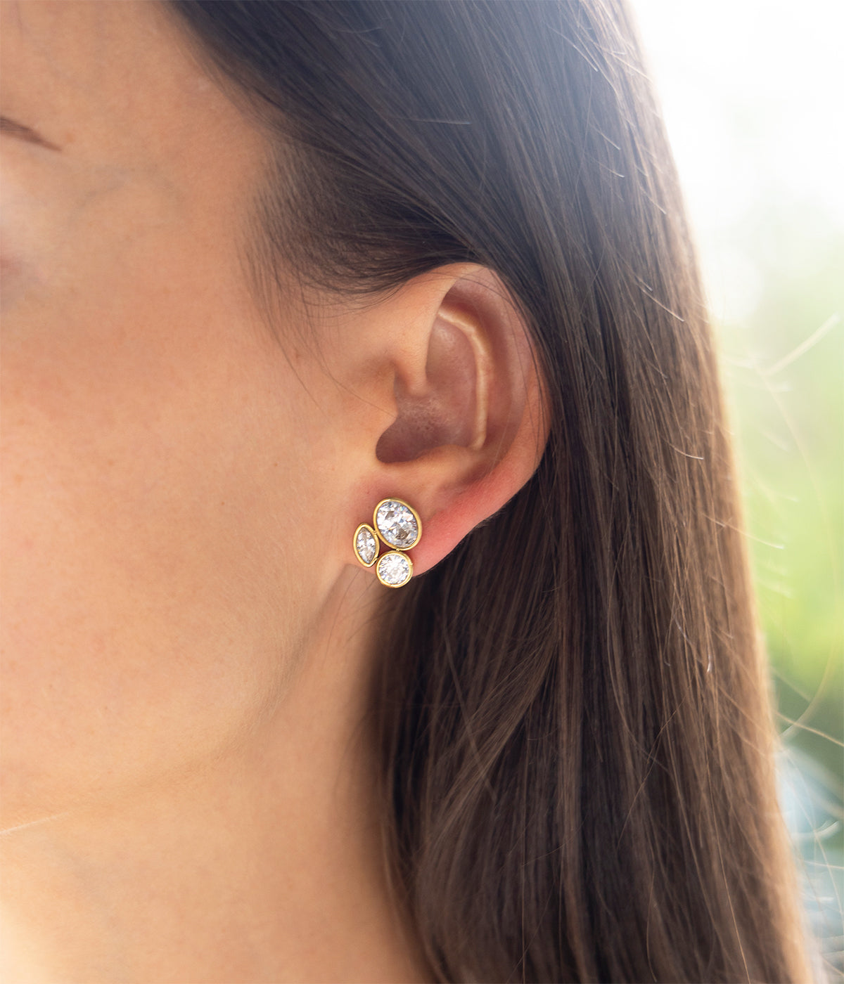 Boucles d'oreilles Galane (Acier doré)
