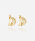 Boucles d'oreilles Aélis (Acier doré)
