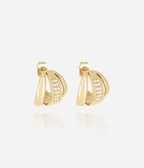 Boucles d'oreilles Aélis (Acier doré)