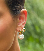 Boucles d'oreilles Elia (Acier doré)