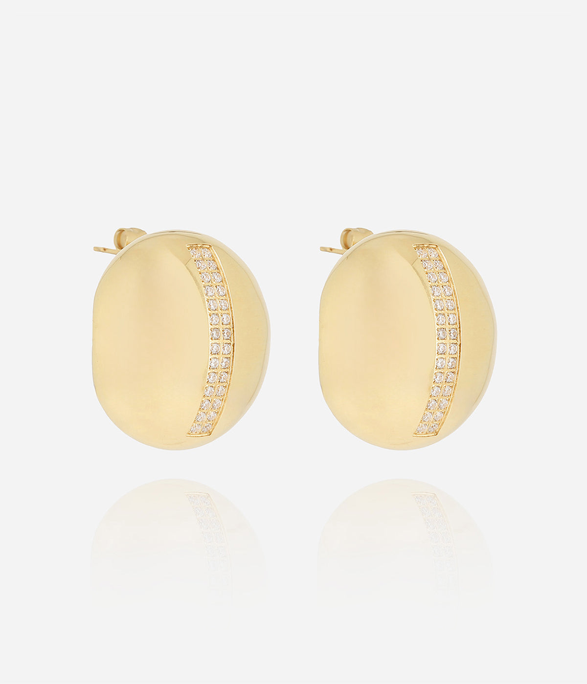 Boucles d'oreilles Cyane (Acier doré)