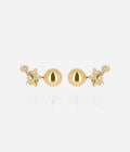 Boucles d'oreilles Tracks (Acier doré)