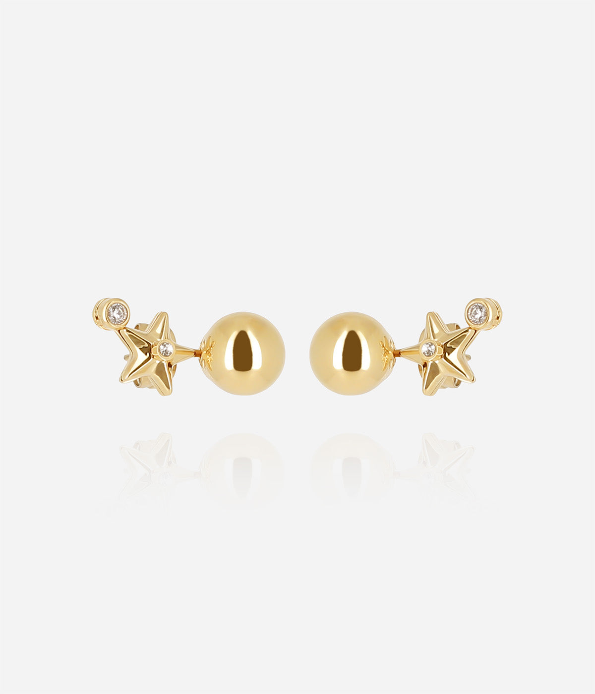 Boucles d'oreilles Tracks (Acier doré)