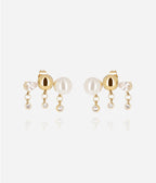 Boucles d'oreilles Strates (Acier doré)