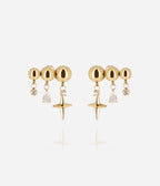 Boucles d'oreilles Aratena (Acier doré)