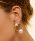 Boucles d'oreilles Marmaro (Acier doré)