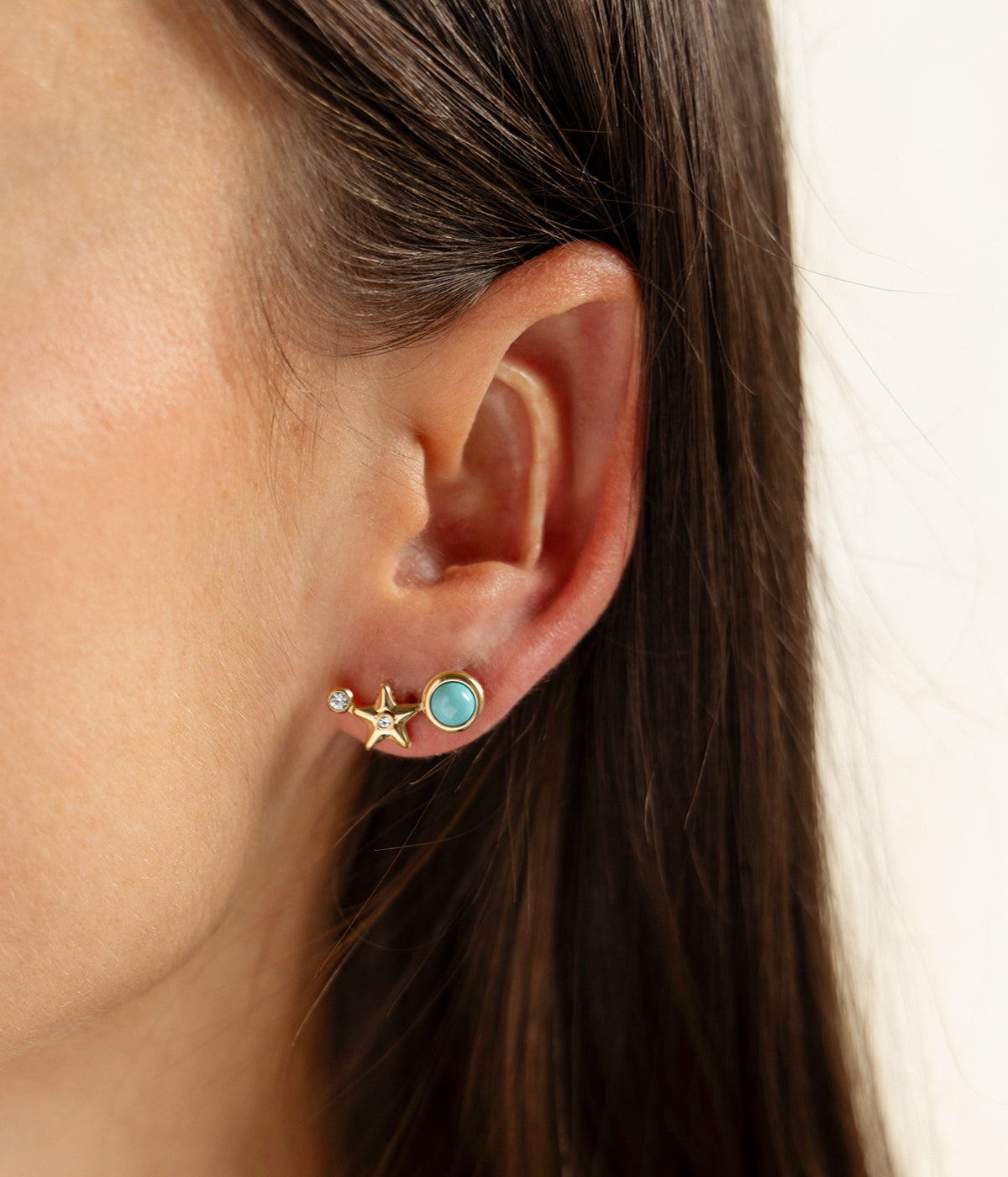 Boucles d'oreilles Enigma (Acier doré)