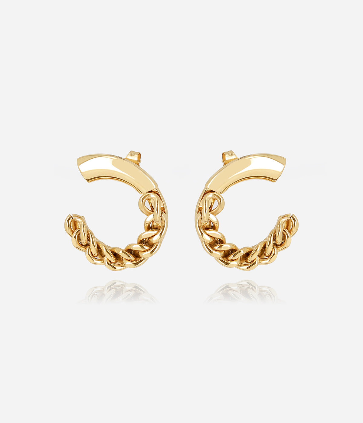 Boucles d'oreilles Carbonio (Acier doré)
