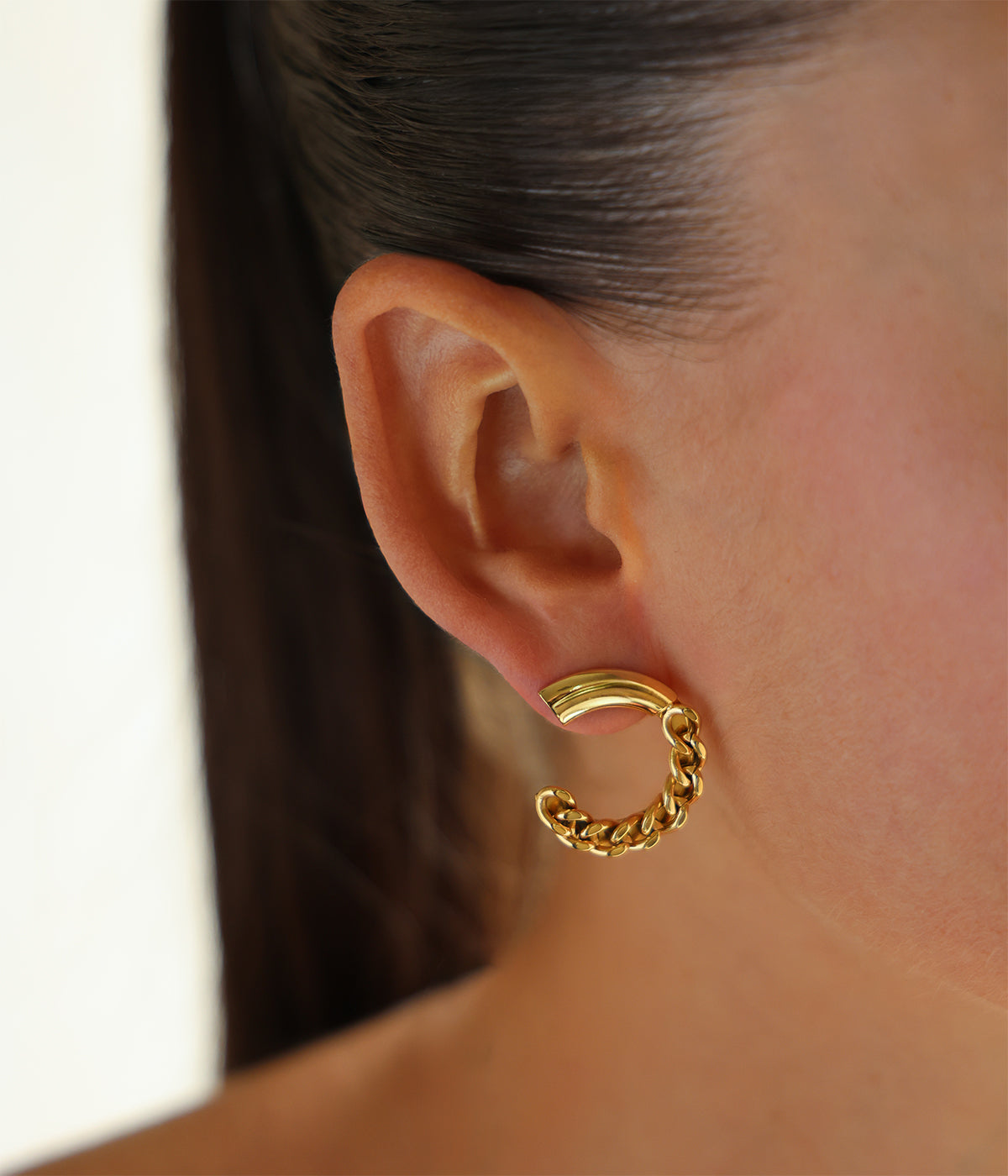 Boucles d'oreilles Carbonio (Acier doré)