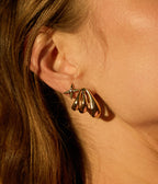 Boucles d'oreilles Leonardo (Acier doré)