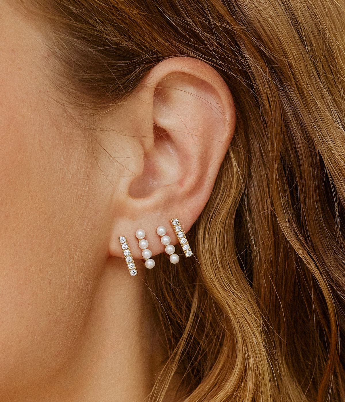Boucles d'oreilles Gregorio (Acier doré)