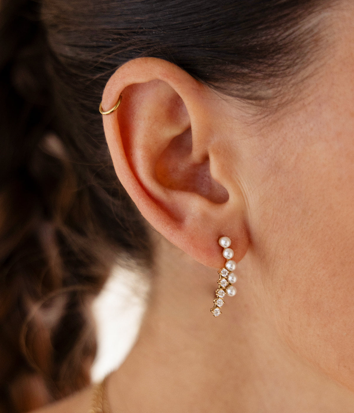 Boucles d'oreilles Nido (Acier doré)