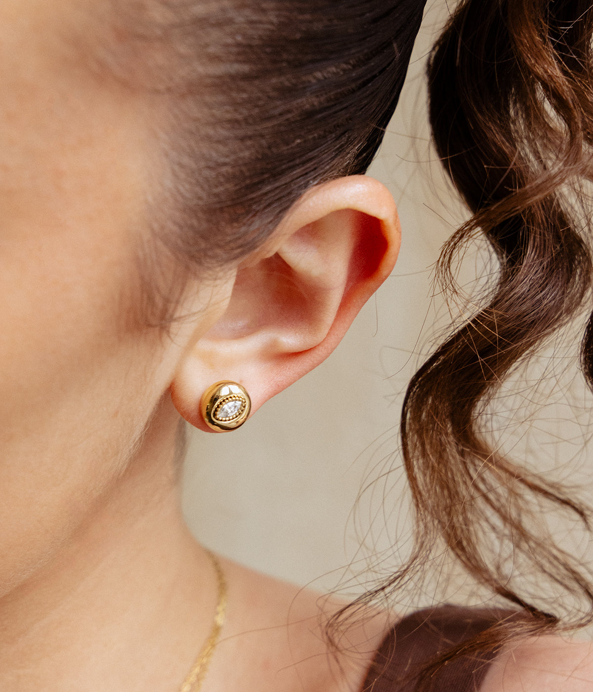 Boucles d'oreilles Pianello (Acier doré)