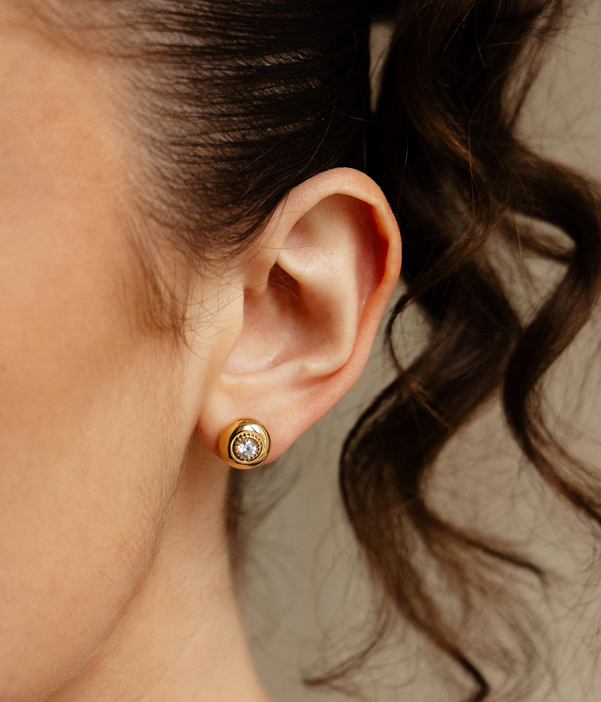 Boucles d'oreilles Galdo (Acier doré)