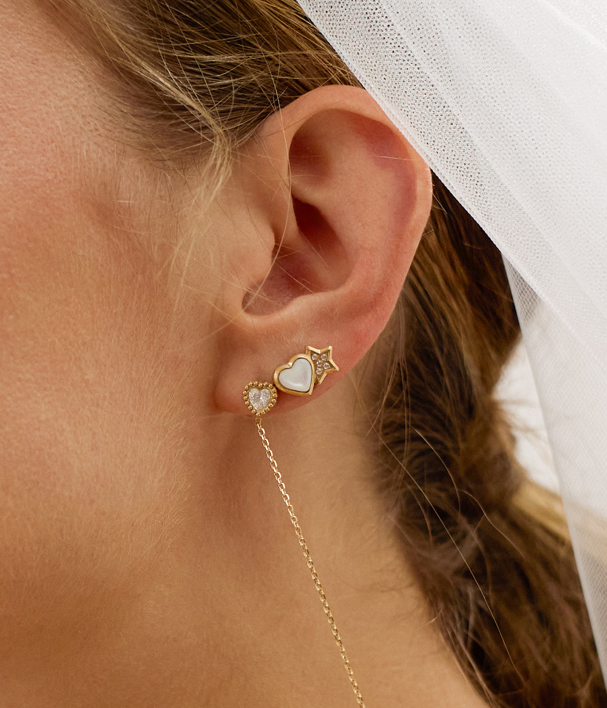 Boucles d'oreilles Sassari (Acier doré)