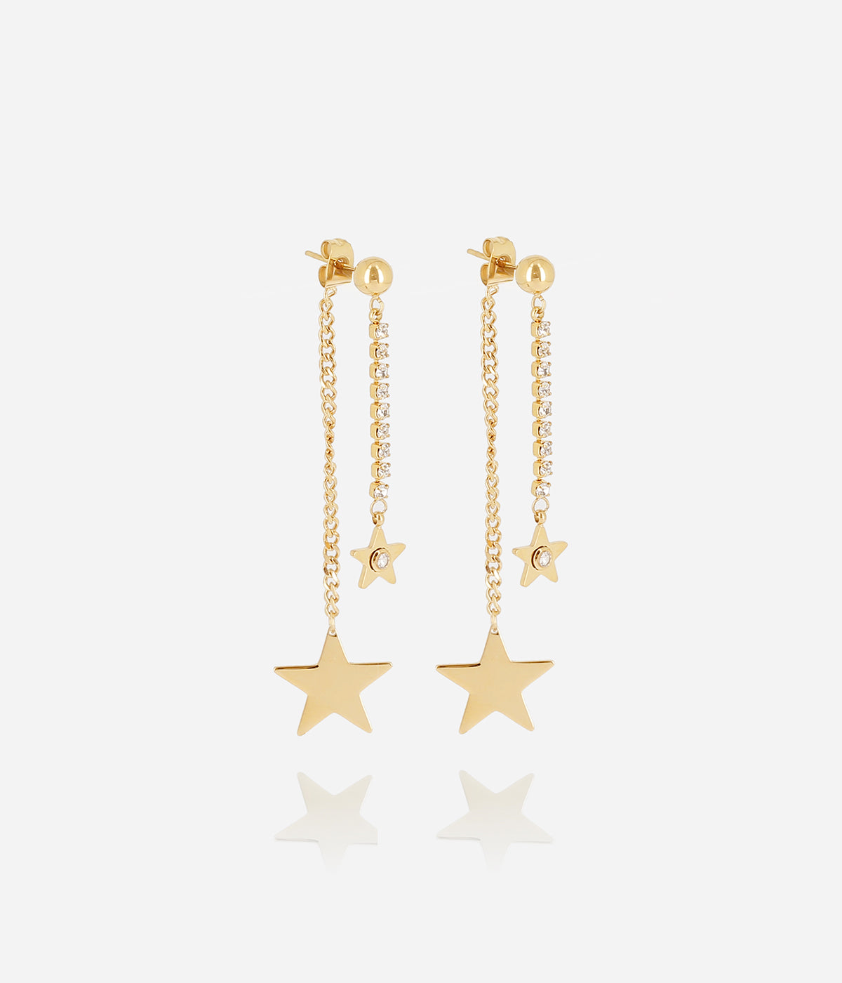 Boucles d'oreilles Algara (Acier doré)