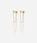 Boucles d'oreilles Narcissa (Acier doré)