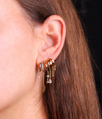 Boucles d'oreilles Pilar (Acier doré)