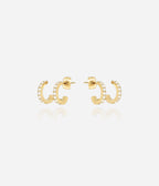 Boucles d'oreilles Xavi (Acier doré)