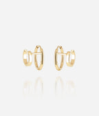 Boucles d'oreilles Ancila (Acier doré)