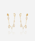 Boucles d'oreilles Azelie (Acier doré)