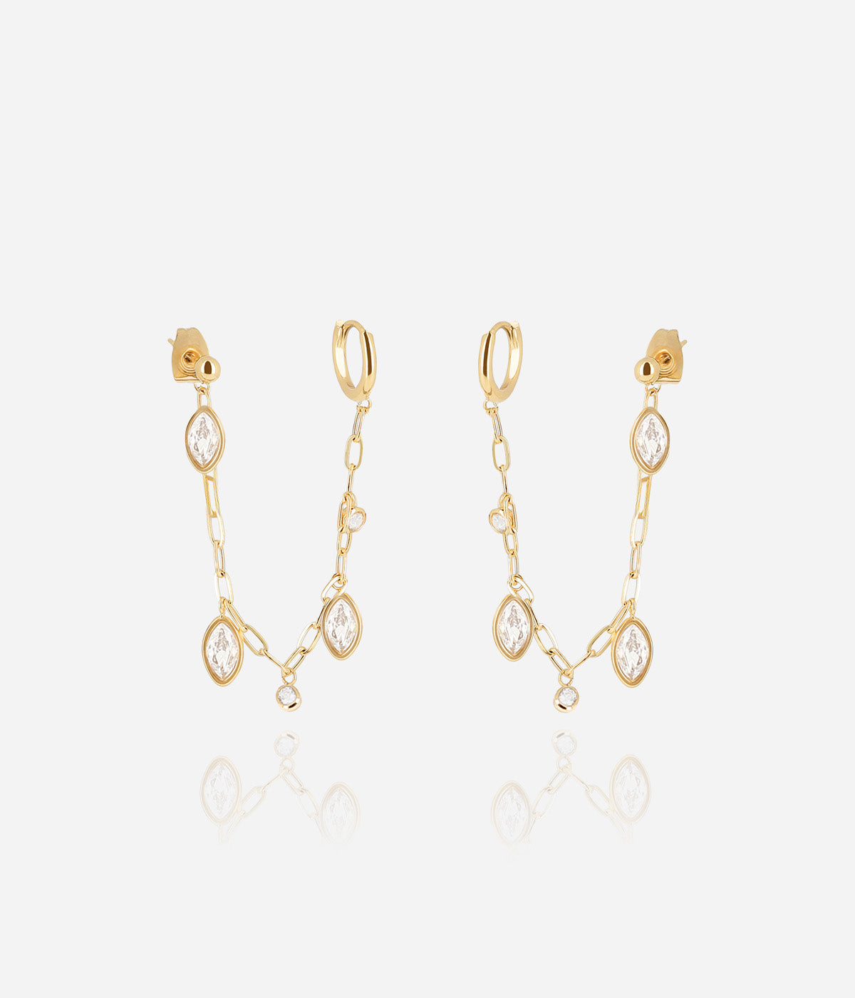 Boucles d'oreilles Azelie (Acier doré)