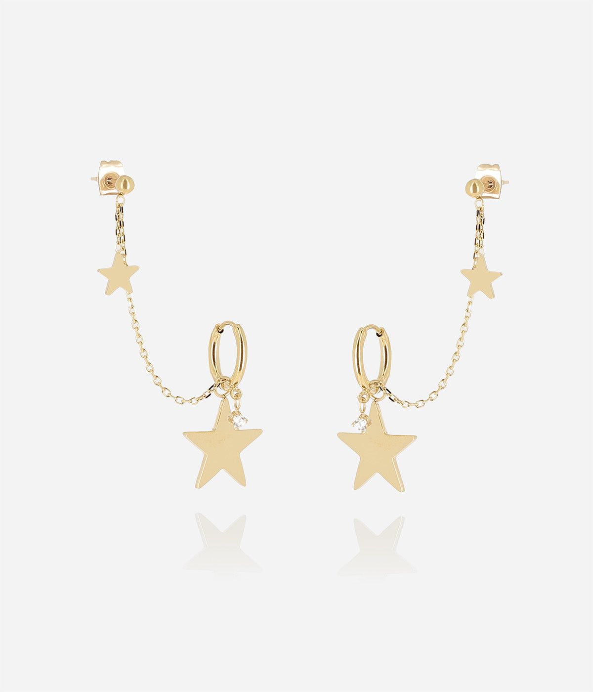Boucles d'oreilles Ophelia (Acier doré)