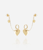 Boucles d'oreilles Chaka (Acier doré)